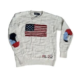 SUPER RARE!!! Ralph Lauren American Flag Sweater Unisex